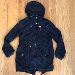 Super Cute Navy Hooded Parka